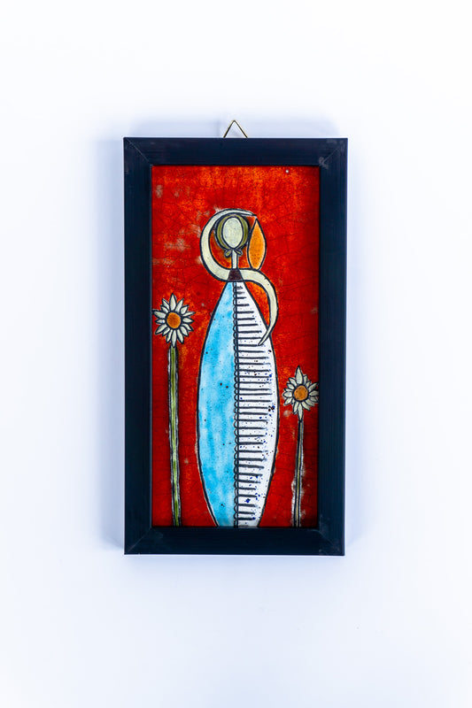 Cherish - Ancient Anatolian Modern Female Figure Ceramic Art Tile