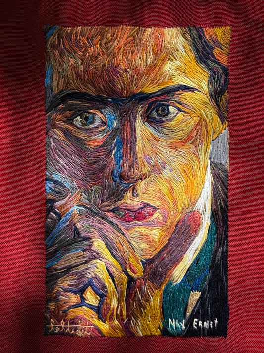 Embroidery Reproduction of Max Ernst, Autoportrait (1909)