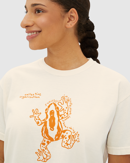 Frog Boxy Tee Women's Shirt - Cute Frog Design